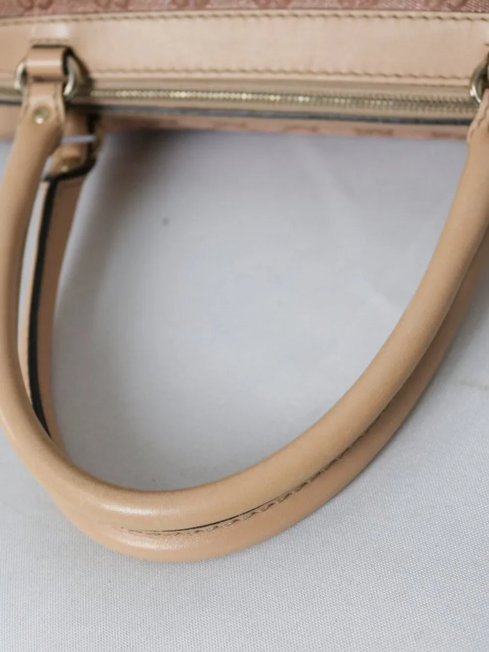 Gucci Lovely Heart pink glittery GG canvas boston bag